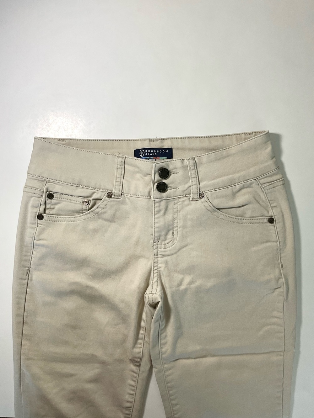 Khaki High-Rise Skinny Jeans